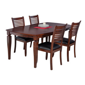 Besse 5 Piece Dining Set with Ladder Back Chair ..