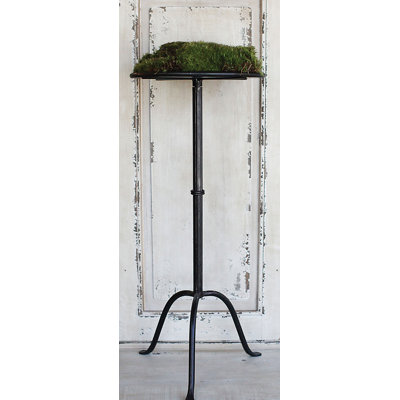 kaethe metal pedestal end table