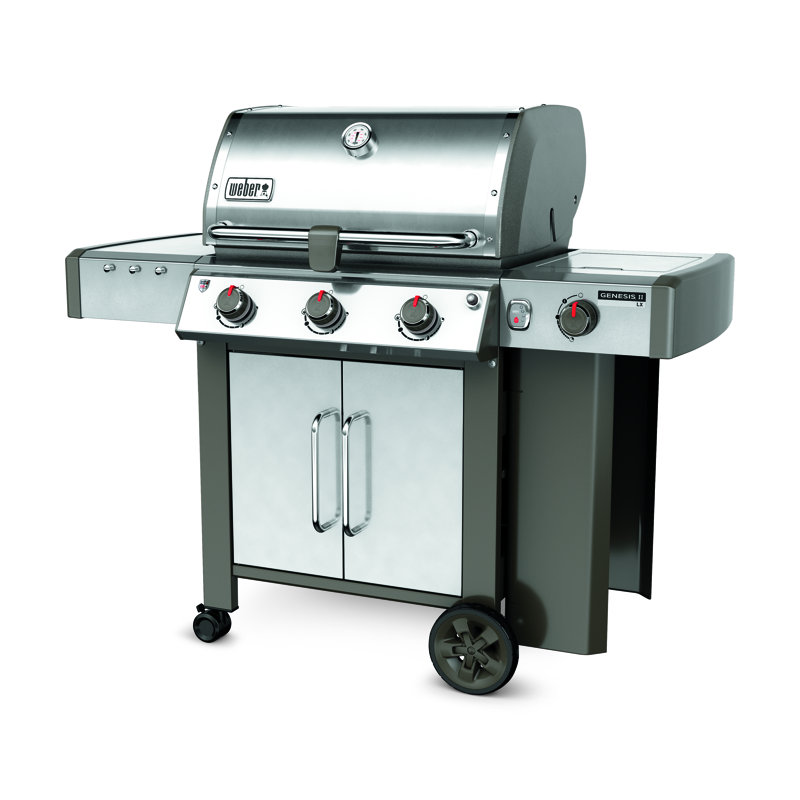 Weber Genesis Ii Lx S 340 3 Burner Propane Gas Grill With Side Weber Genesis Ii Lx S 340 3 Burner Propane Gas Grill With Side Reviews Wayfair