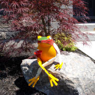 Plow Hearth Recycled Metal Coffee Frog Garden Statue Reviews Very Well Made It Has A Hit With My Neighbours Love Thank You For The Fast Delivery Alvin