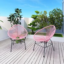 outdoor pink chairs