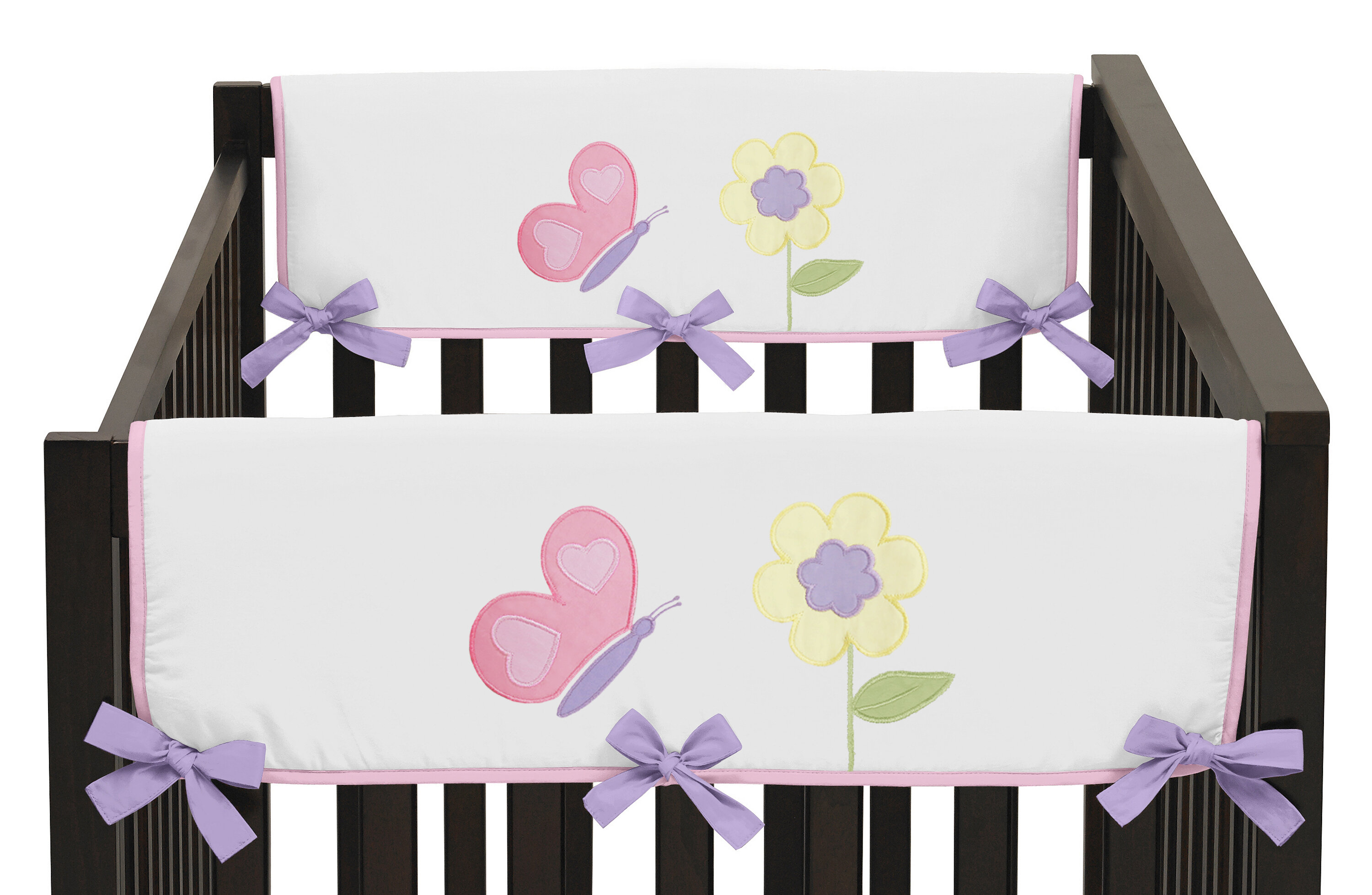 Sweet Jojo Designs Butterfly Side Crib Rail Guard Cover Wayfair