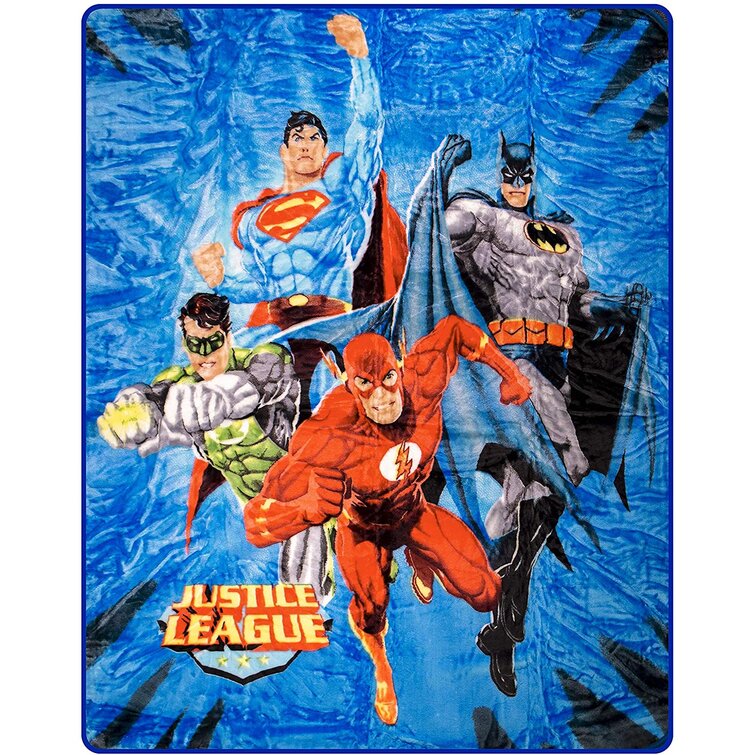 DC Comics Justice League Batman Starburst Dark Knight Plush Twin Size Blanket 