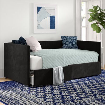 Dmitry Upholstered Daybed with Storage Drawers Full