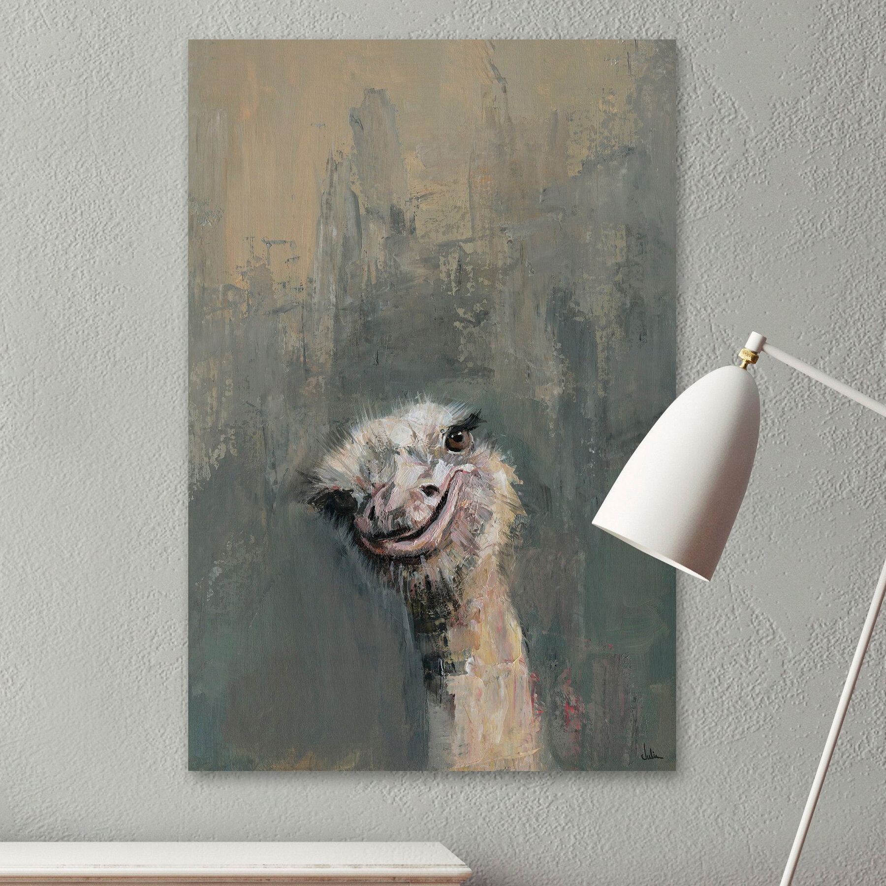 Sisto Oh Ostrich Acrylic Painting Print On Wrapped Canvas Joss Main