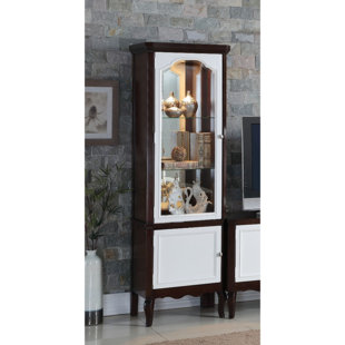 Go to store & view more images Coffey Single Glass Door Wooden Curio Cabinet by Alcott Hill