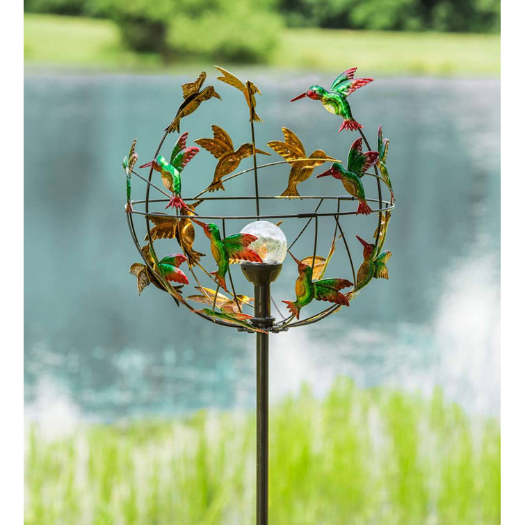 Wind & Weather Metal Hummingbird Wind Spinner with Color ...