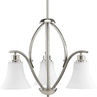 Go to store & view more images Jilliann Etched 3-Light Shaded Chandelier by Red Barrel Studio