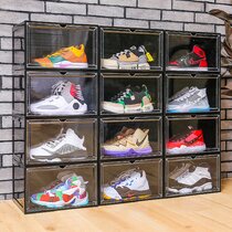 CerisiaAnn Shoe Box Shoe Display Collection Storage Box Transparent Shoe Sneakers Storage Drawer Style Acrylic Shoe Box for Ladies Men