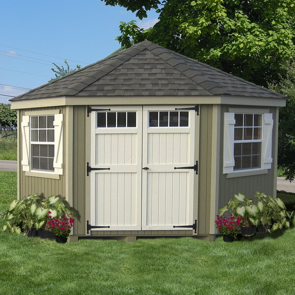 Little Cottage Company Colonial 10 ft. W x 10 ft. D Wooden Storage Shed  Wayfair