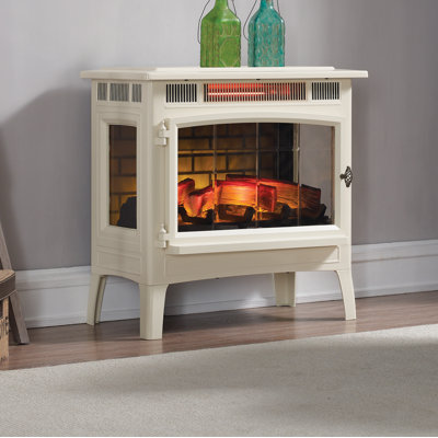 Duraflame Electric 3D Flame Effect Infrared Quartz Electric Stove Finish: Cream