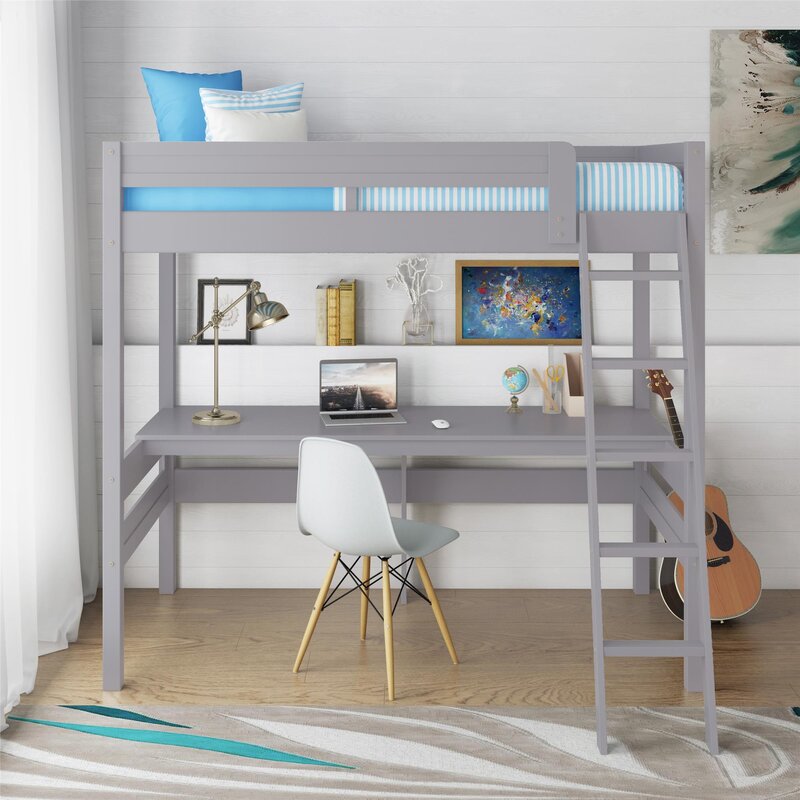 raymour and flanigan loft bed with desk