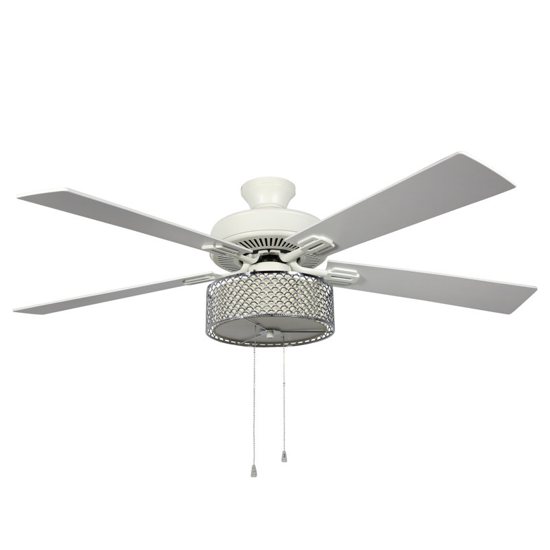 Beachcrest Home 52 Culver 5 Blade Flush Mount Ceiling Fan With Pull Chain And Light Kit Included Reviews Wayfair