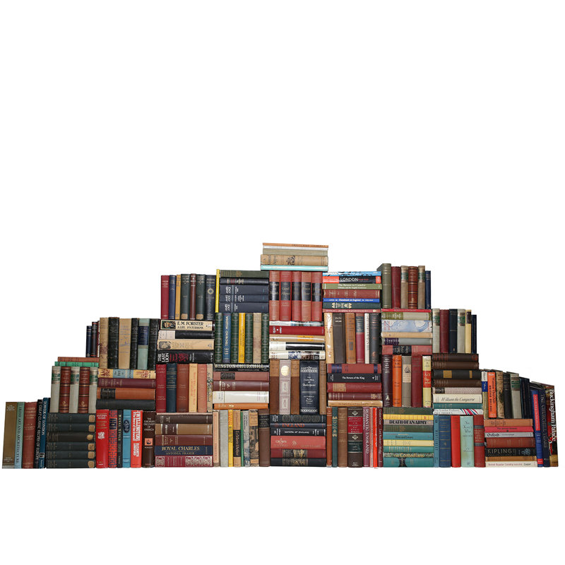 Booth Williams 200 Piece Curated Vintage British Library Authentic Decorative Books Set Wayfair