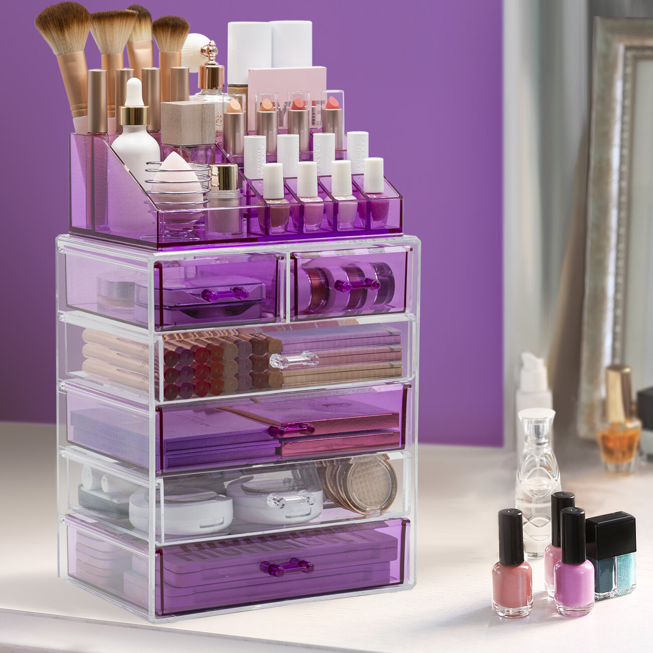 Rebrilliant Beltran Cosmetic Makeup And Jewelry Storage Case