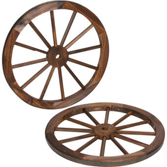 Trademark Innovations Decorative Vintage Garden Wagon Wheel 2