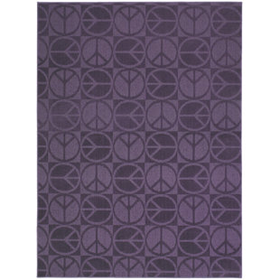 Large Family Room Rugs Wayfair Purple Large Peace Indoor Outdoor Area Rug