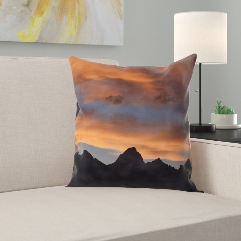 mountain throw pillow