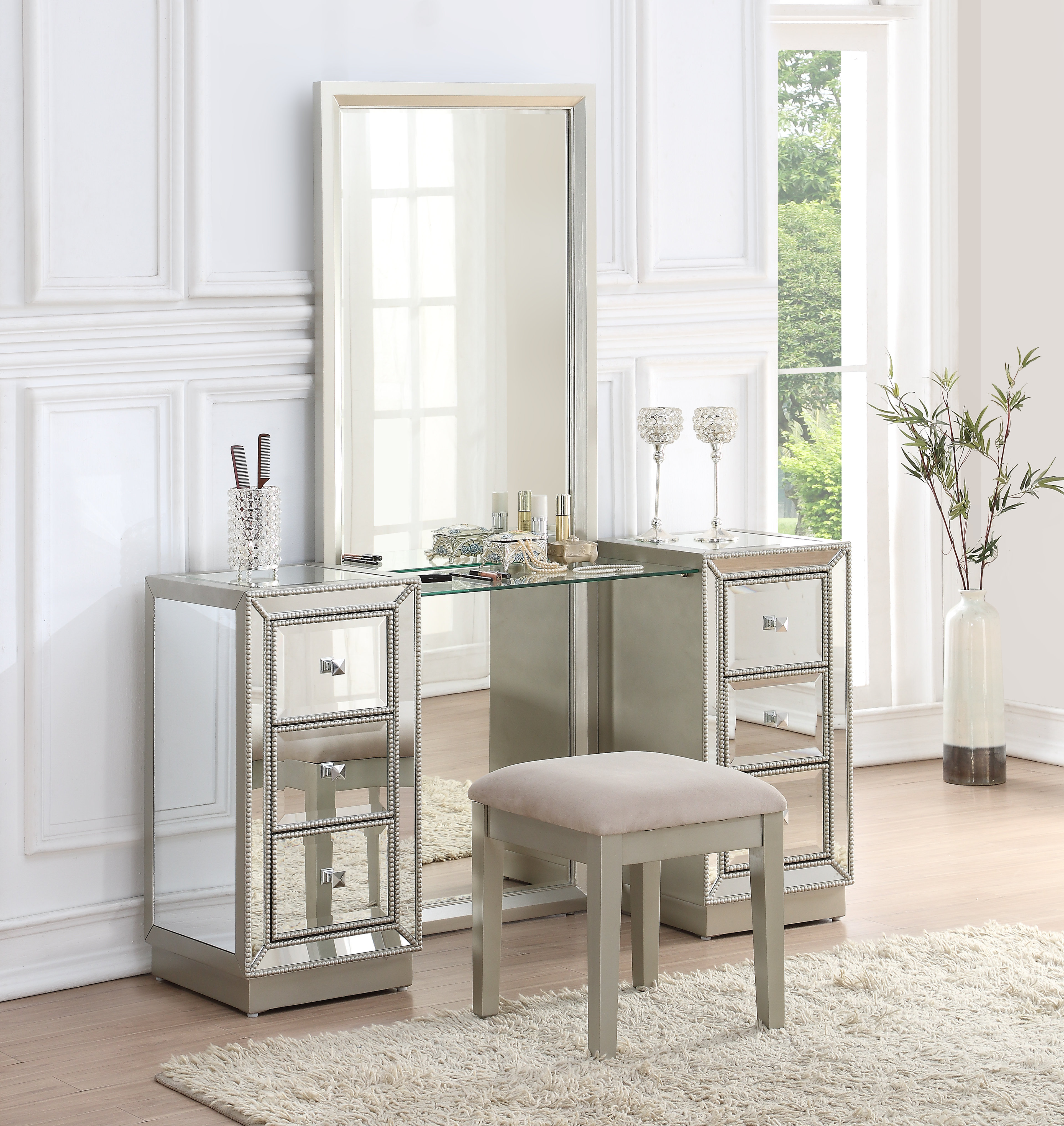 wayfair vanity set with mirror