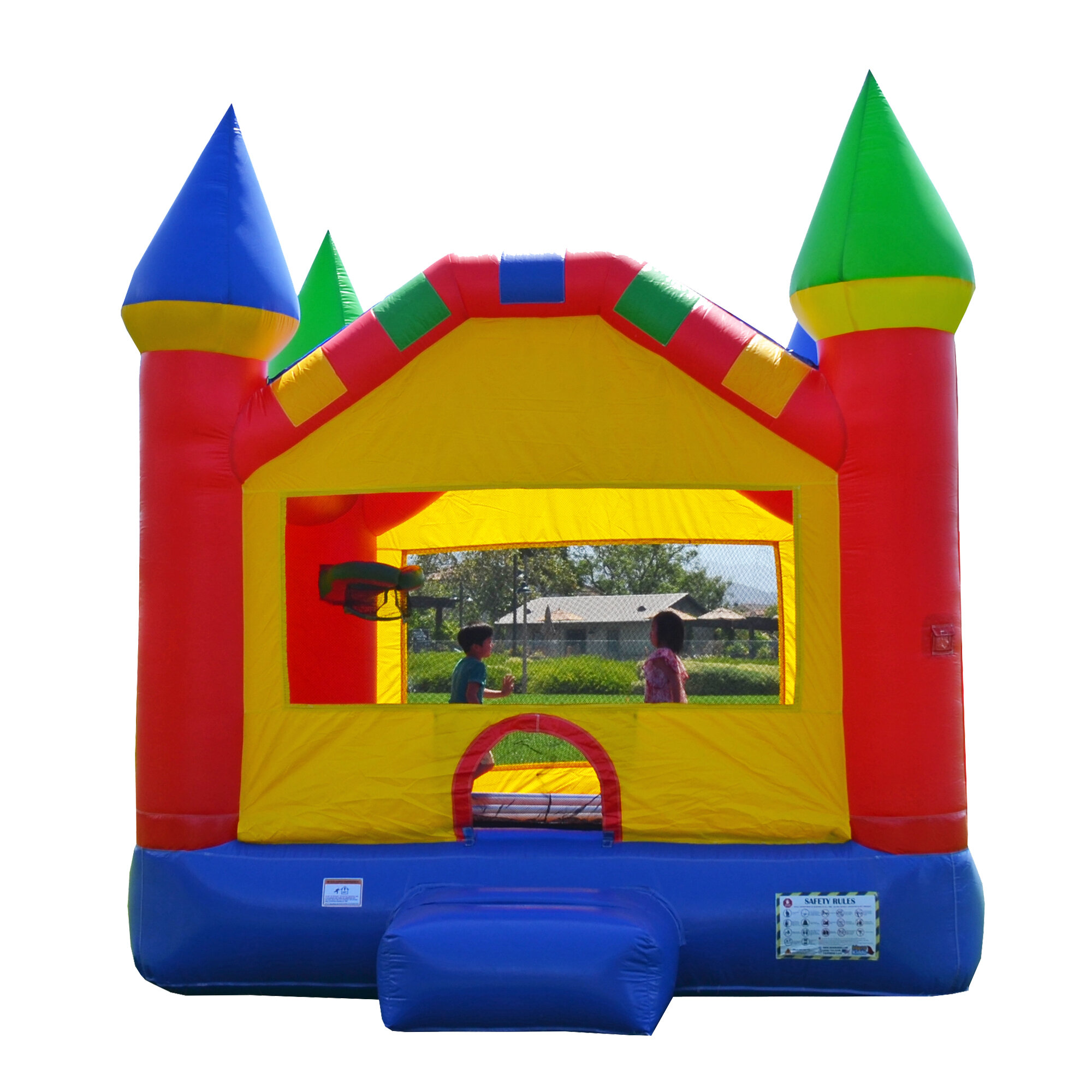 ACTION AIR Bounce House Jumping House for Kids Great Gift for Thanksgiving and Christmas Bounce House with Blower 9515 Inflatable Bounce House with 30 Pit Ball 