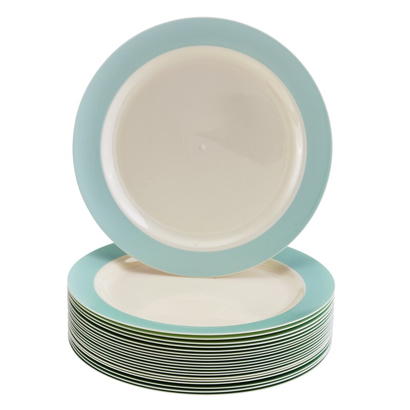 teal disposable plates