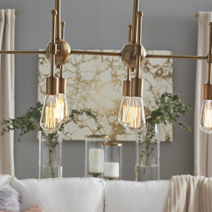Bautista 6 Light Kitchen Island Linear Pendant Bautista 6 Light Kitchen Island Linear Pendant