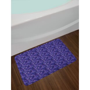 YATELI Bathroom Rug Bath Mat 14.7x26.9 inch Non-Slip,Mermaid Scale ,Soft Shower Carpet Absorbent Floor Mat with Design for Living Room,Shower,Spa 4 