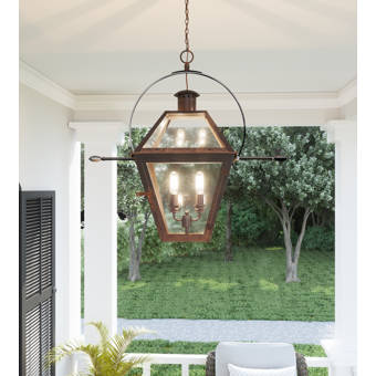 Lenville Bronze 8 Bulb 27 63 H Outdoor Chandelier Reviews Birch Lane