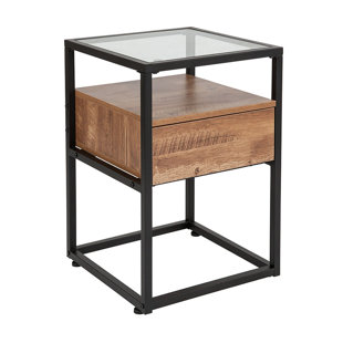 Elzira End Table with Storage by Union Rustic