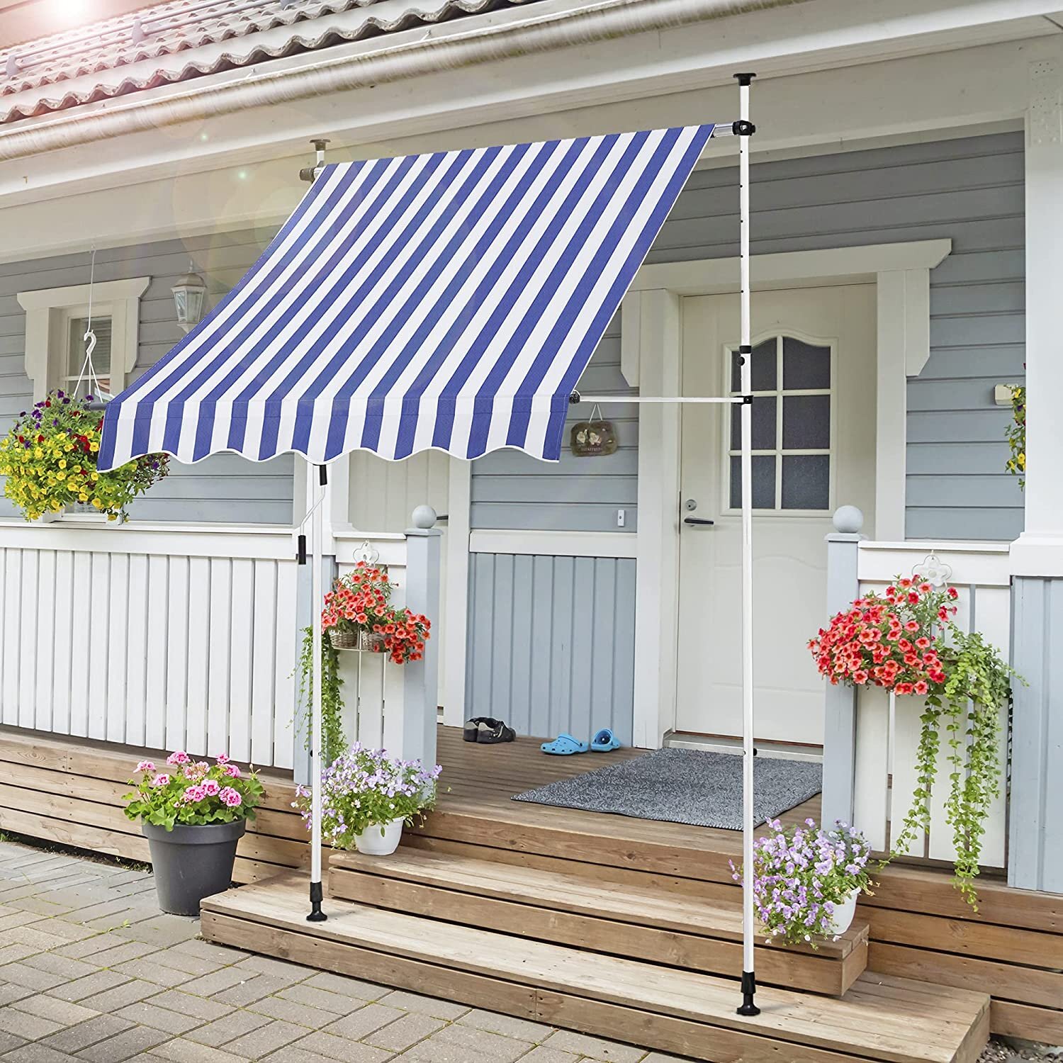 Canopy Over Door Porch Balcony Shelter Awning Polycarbonate Sheets 47" 59" 118" 