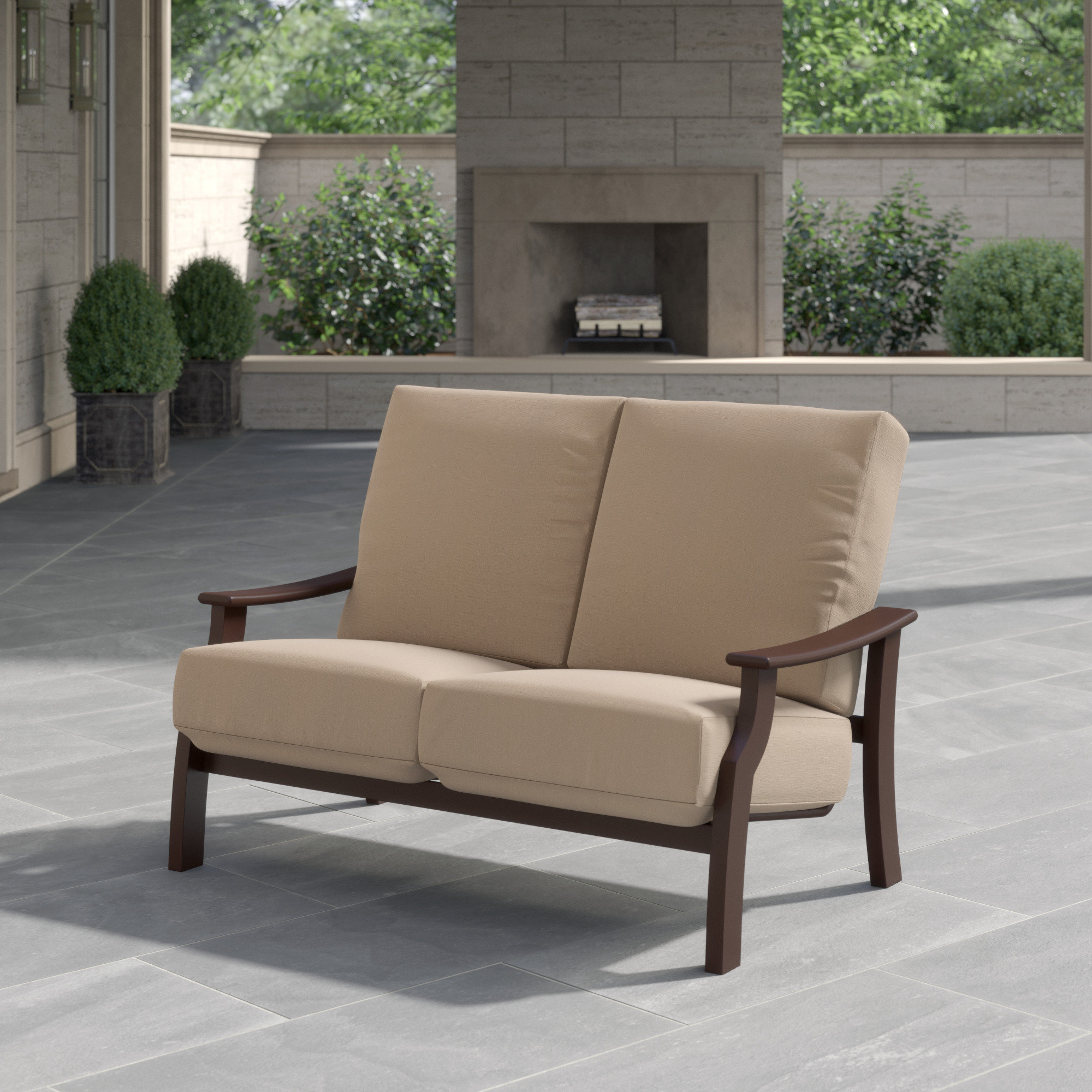 deep loveseat outdoor cushion