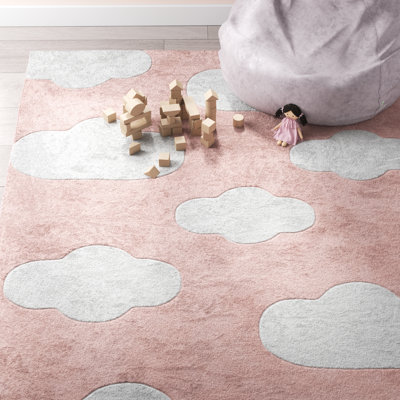 gagnon Pink/White Area Rug