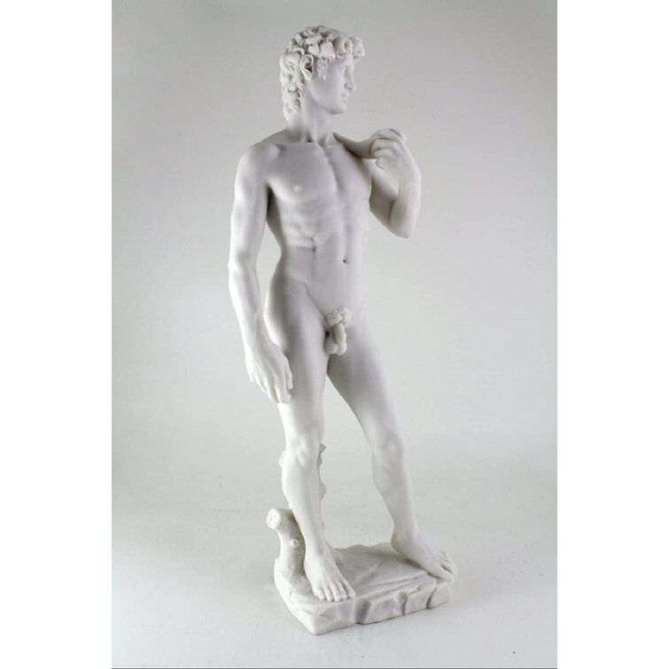 10 Inch Michelangelo's David Nude Replica Resin Figure Figurine Home Decor 