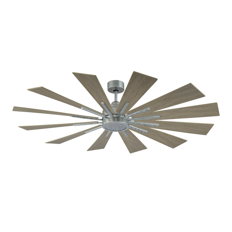 60 Bernd 12 Blade Led Ceiling Fan With Remote Light Kit Included Reviews Birch Lane