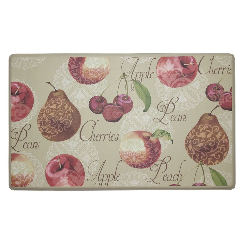 Chef Gear Elegant Fruit Anti-Fatigue Cushioned Chef Kitchen Mat & Reviews | Wayfair