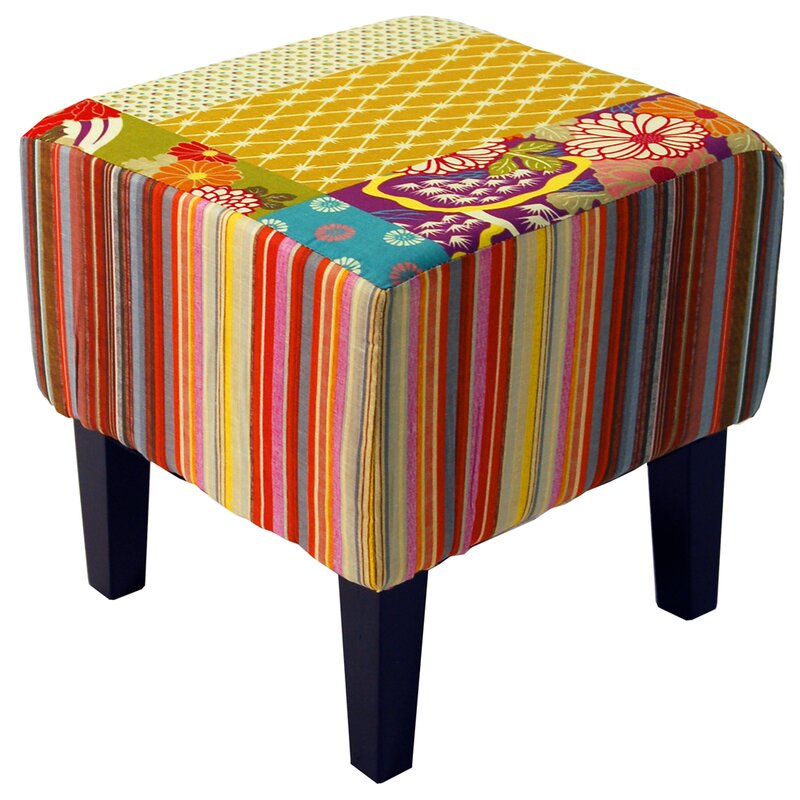 Techstyle Patchwork Square Stool &amp; Reviews Wayfair.co.uk