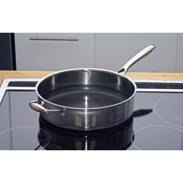 Silver 11 Frieling Black Cube Hybrid Stainless/Nonstick Cookware Saute Pan with Lid 