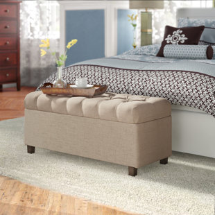 Go to store & view more images Three Posts Ranshaw Button Tufted Upholstered Storage Bench