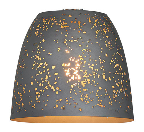 22.5cm Metal Bowl Pendant Shade August Grove Colour: Grey