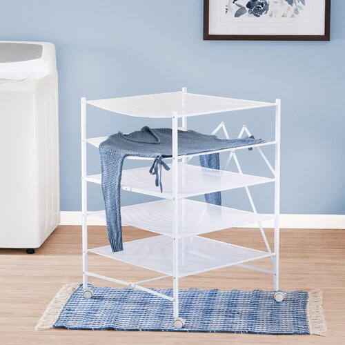 Rebrilliant Folding Drying Rack Reviews Wayfair