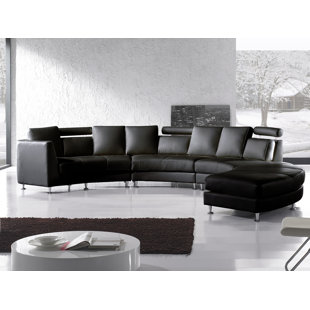 Pittenger Leather Modular Sectional by Orren Ellis