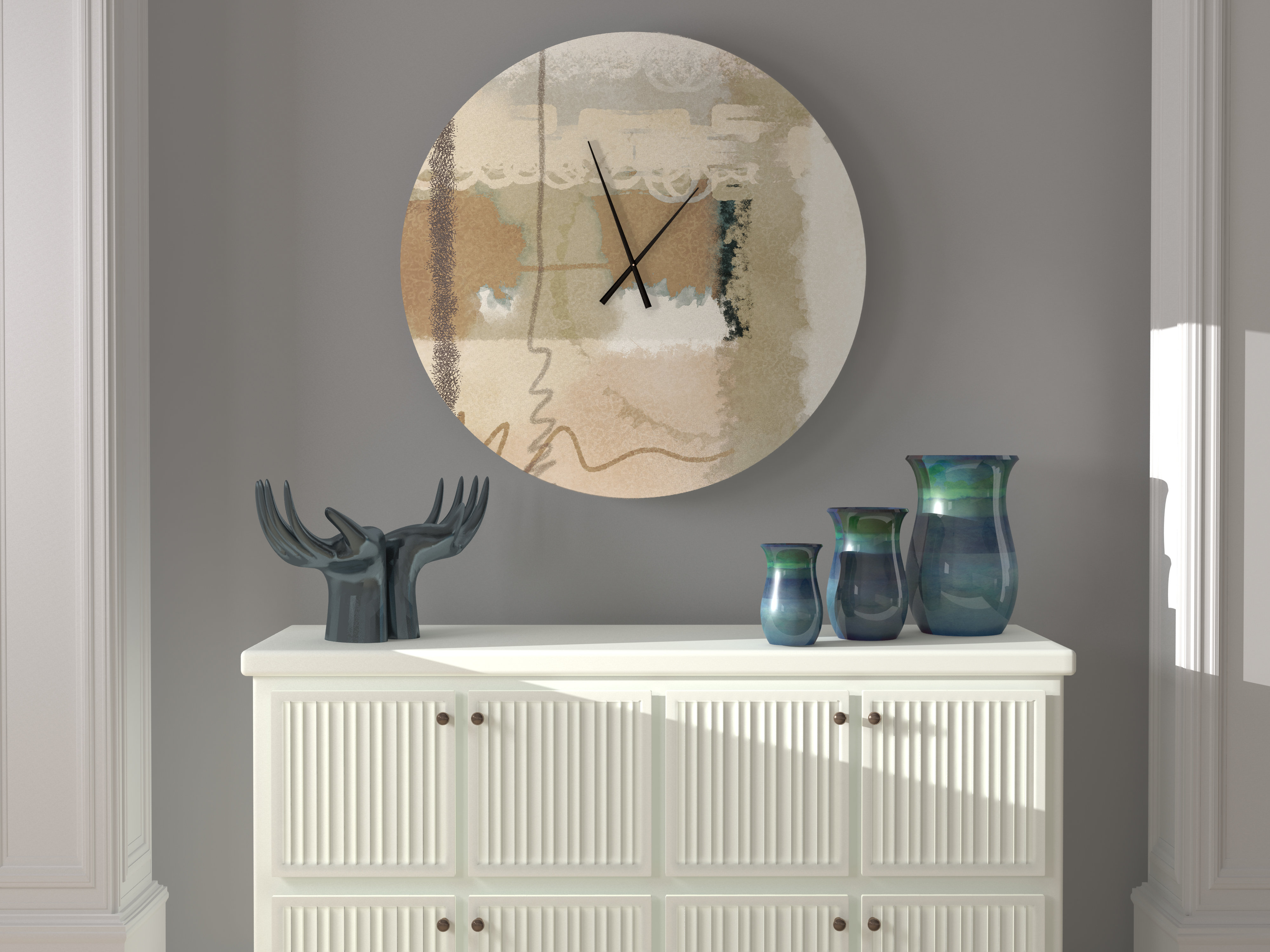 Latitude Run Like Parnassian Abstract Metal Wall Clock Wayfair