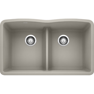 Blanco Diamond Silgranit 32 Inch L X 19 W Double Basin Blanco Diamond Silgranit 32 Inch L X 19