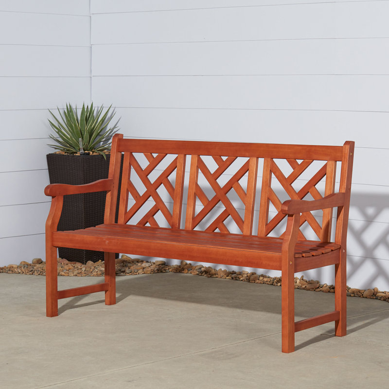 Amabel Wooden Garden Bench Reviews Birch Lane
