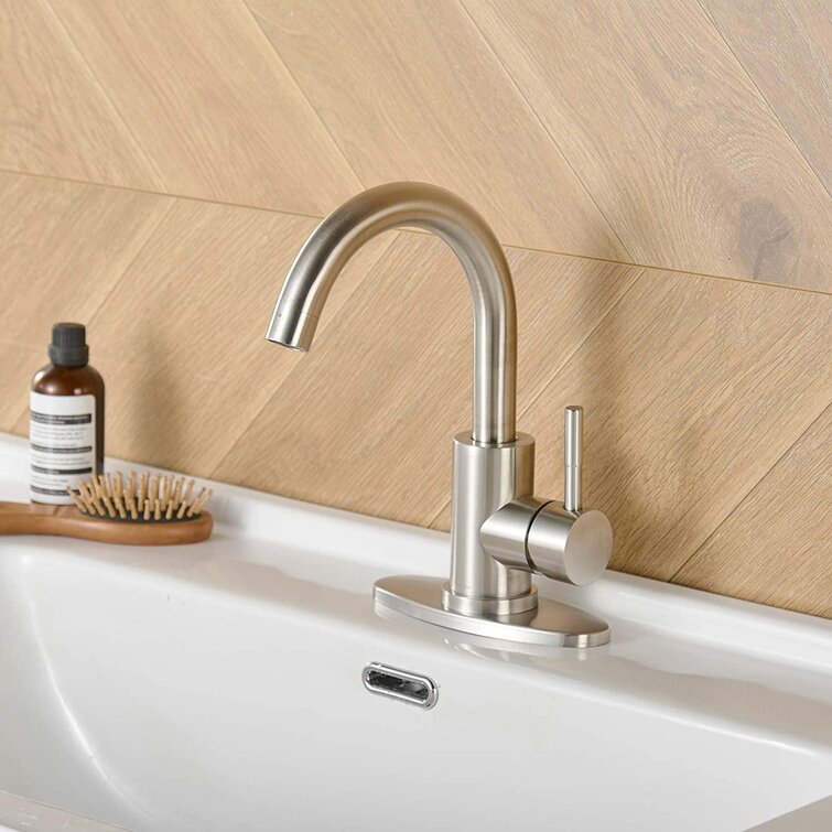 Lavatory Brushed Nickel Bathroom Basin Faucet Single Handle Sink Mixer Tap 