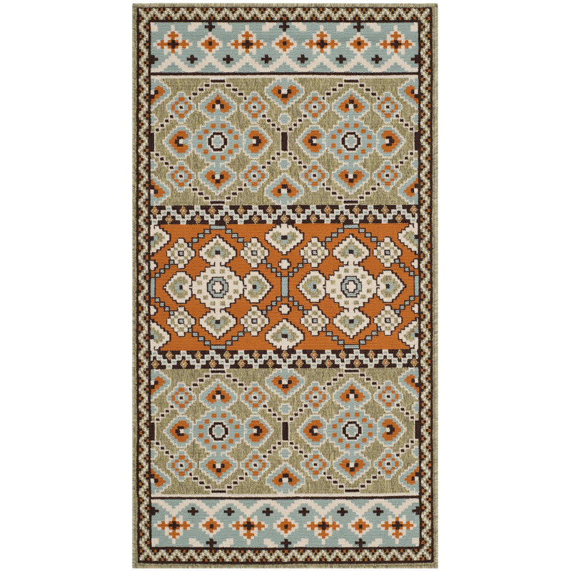 World Menagerie Serrano Green Orange Area Rug Reviews Wayfair Serrano Green Orange Area Rug