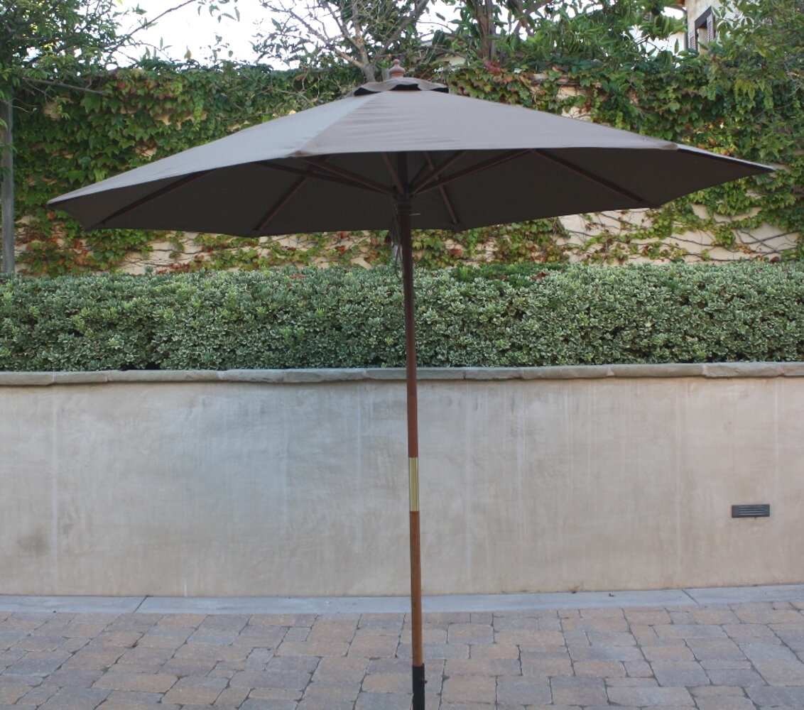 Covered Living 9ft Market Patio Umbrella 8 Rib Replacement Canopy Sunbrella Fabric Cocoa Wayfair Ca