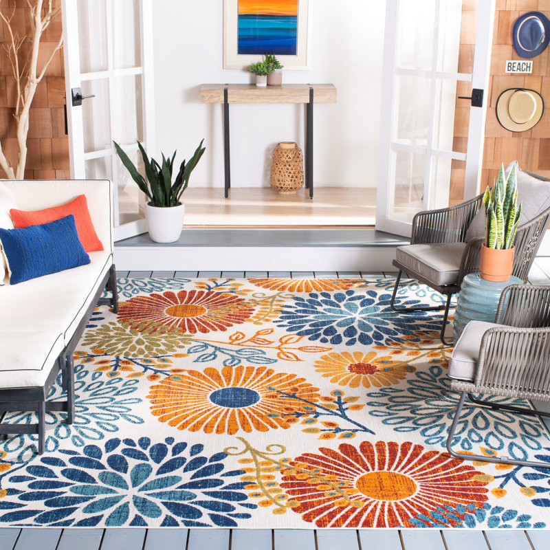 Ebern Designs Kellems Red Orange Indoor Outdoor Area Rug Reviews Wayfair