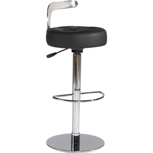 Go to store & view more images Chintaly Imports Adjustable Height Swivel Bar Stool