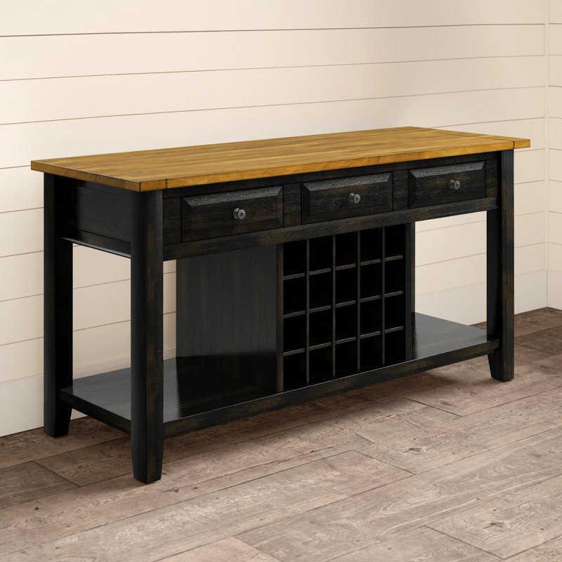Wintham 62 Wide 3 Drawer Rubberwood Wood Sideboard Reviews Birch Lane